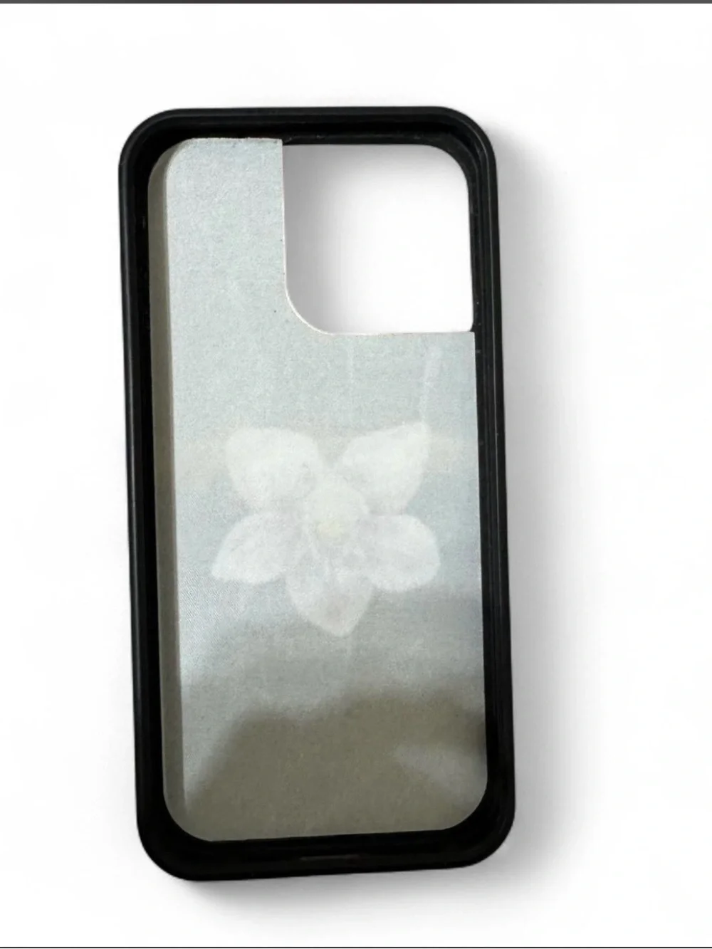 Wildflower Black Phone Case with Pink Orchid Design